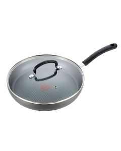 T-fal Ultimate - Sartén antiadherente anodizada dura de 12 pulgadas, apta para horno 400F, apta para tapa de 350 °F, ollas y sartenes, apta para lavavajillas, color negro