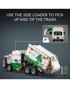 LEGO Technic Camión de Residuos Mack LR Electric Set con un vehículo de Reciclaje de Juguete 42167