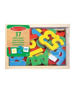 Melissa & Doug Set de 37 Imanes de Números en Caja, Juguete de Madera, Juguete de Desarrollo