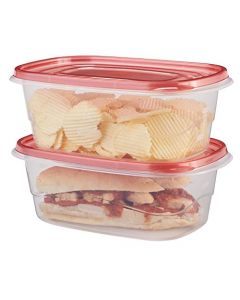 Rubbermaid TakeAlongs Contenedores rectangulares de almacenamiento de alimentos profundos, 8 cup, 2 count